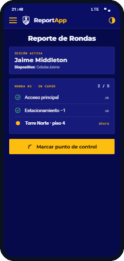 Lyssa · app en modo oscuro